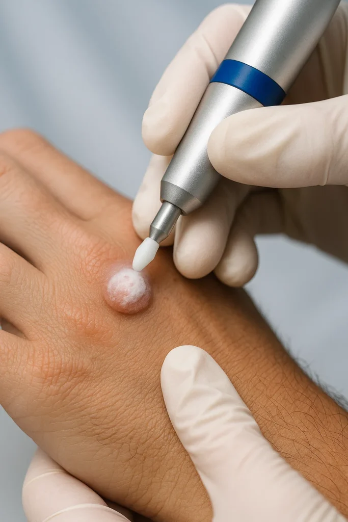 example of wart removal Kingstanding using cryopen