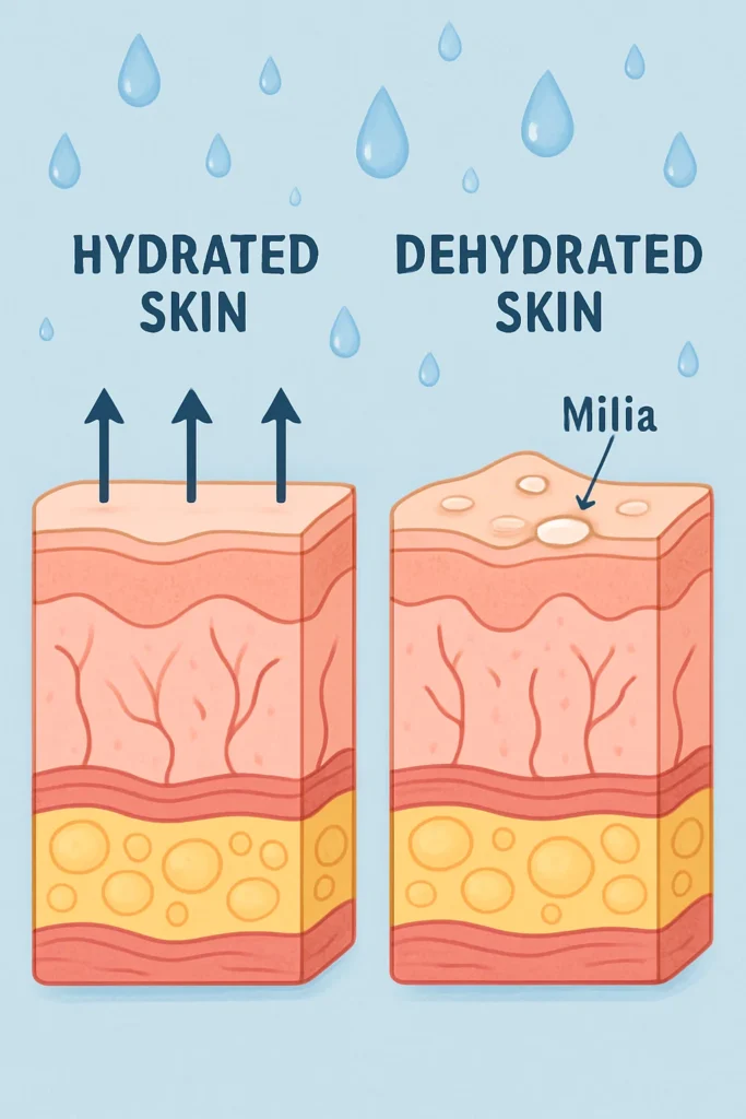 The importance of hydration and milia production Kingstanding