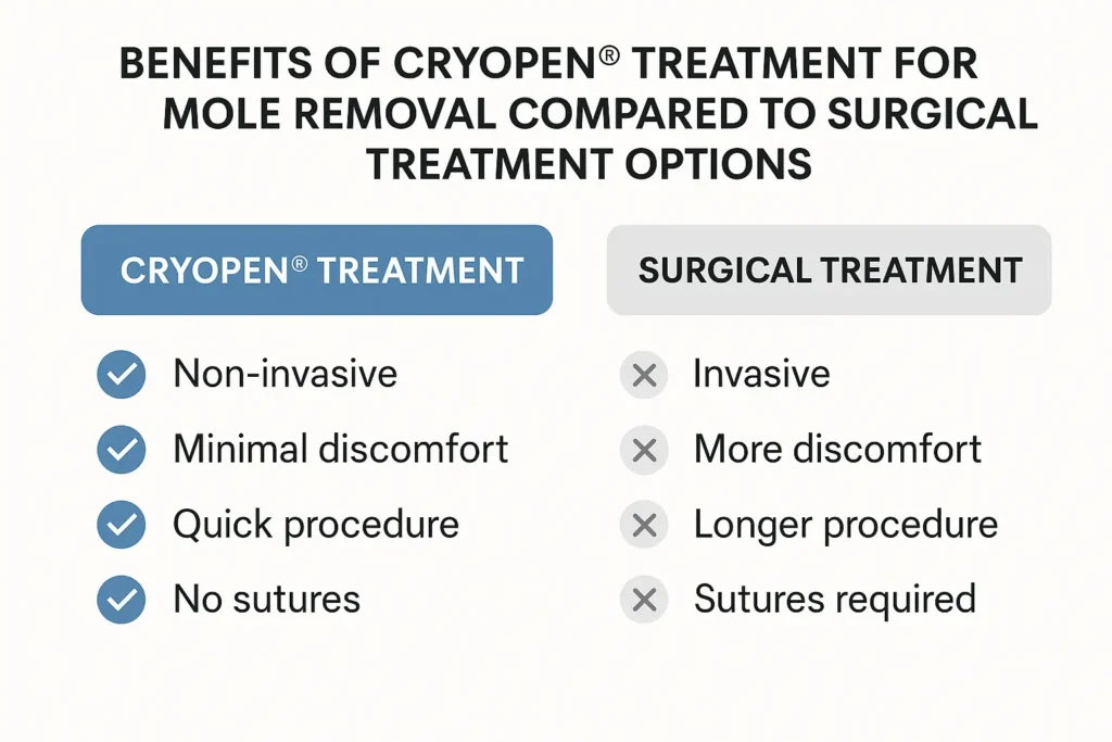 Benefits of facial mole removal Kingstanding - call our team today to book a consultation