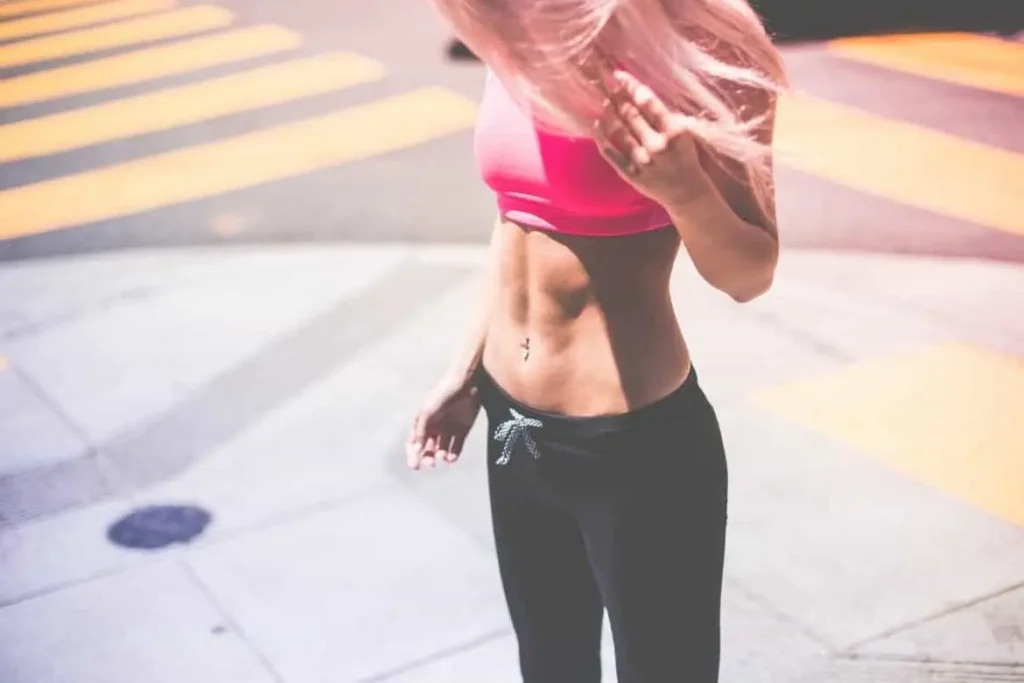 Woman with toned stomach after LA-EMS Body Sculpting Treatment Kingstanding 